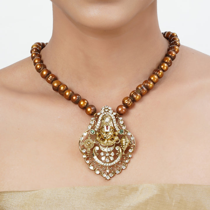 22k Gold Plated Tarini Kaumudi Necklace set