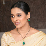 22k Gold Plated Amolya Vrinda Pendant Set