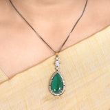 22k Gold Plated Amolya Vrinda Pendant Set