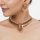 22k Gold Plated Tarini Keya Necklace set