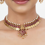 22k Gold Plated Tarini Keya Necklace set