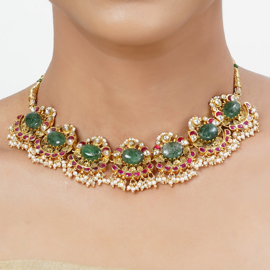 22k Gold Plated Tarini Kritika Necklace set