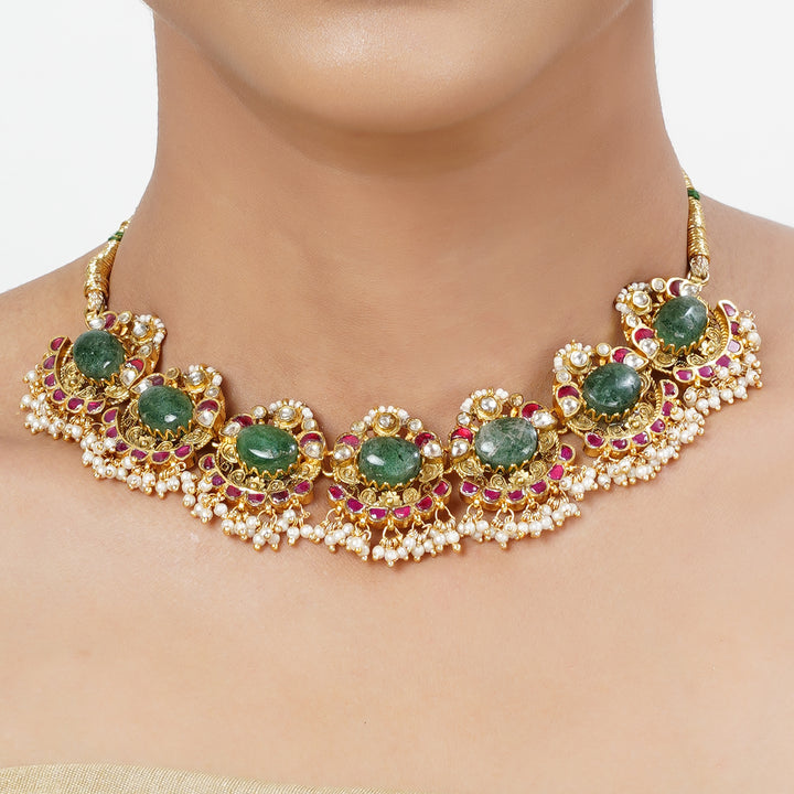 22k Gold Plated Tarini Kritika Necklace set