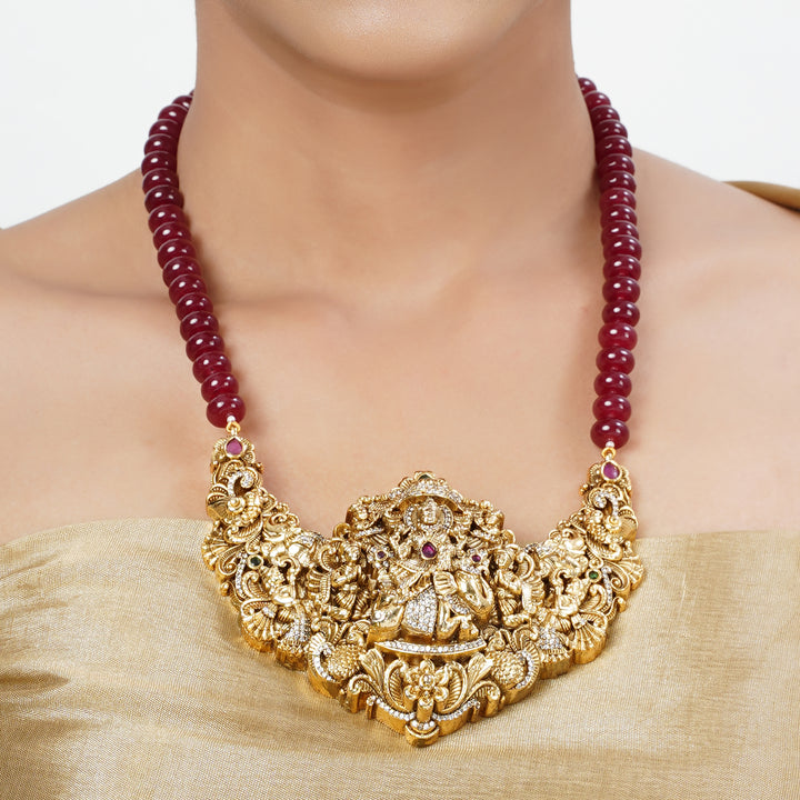 22k Gold Plated Tarini Krisha Necklace set