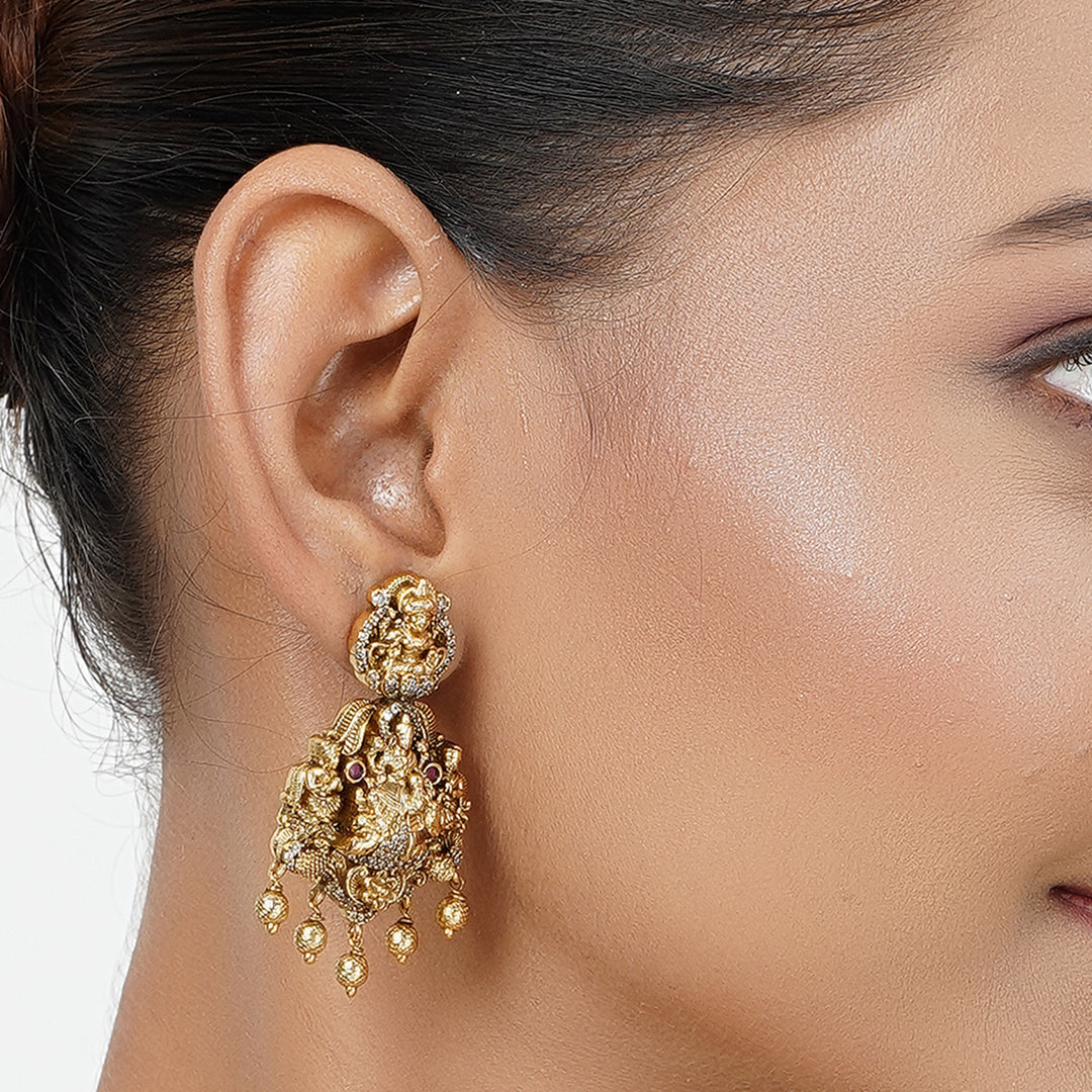 22k Gold Plated Tarini Krisha Necklace set