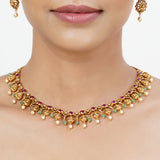 22k Gold Plated Tarini Lekha Necklace set