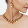22k Gold Plated Tarini Lekha Necklace set