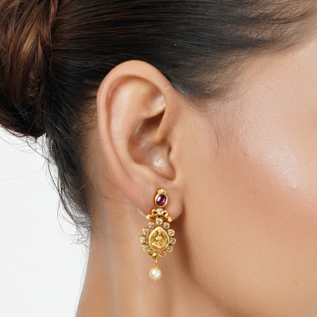 22k Gold Plated Tarini Lekha Necklace set