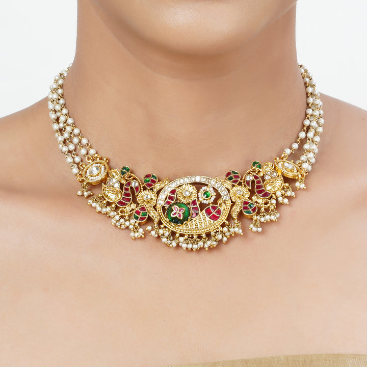 22k Gold Plated Tarini Madhura Necklace set