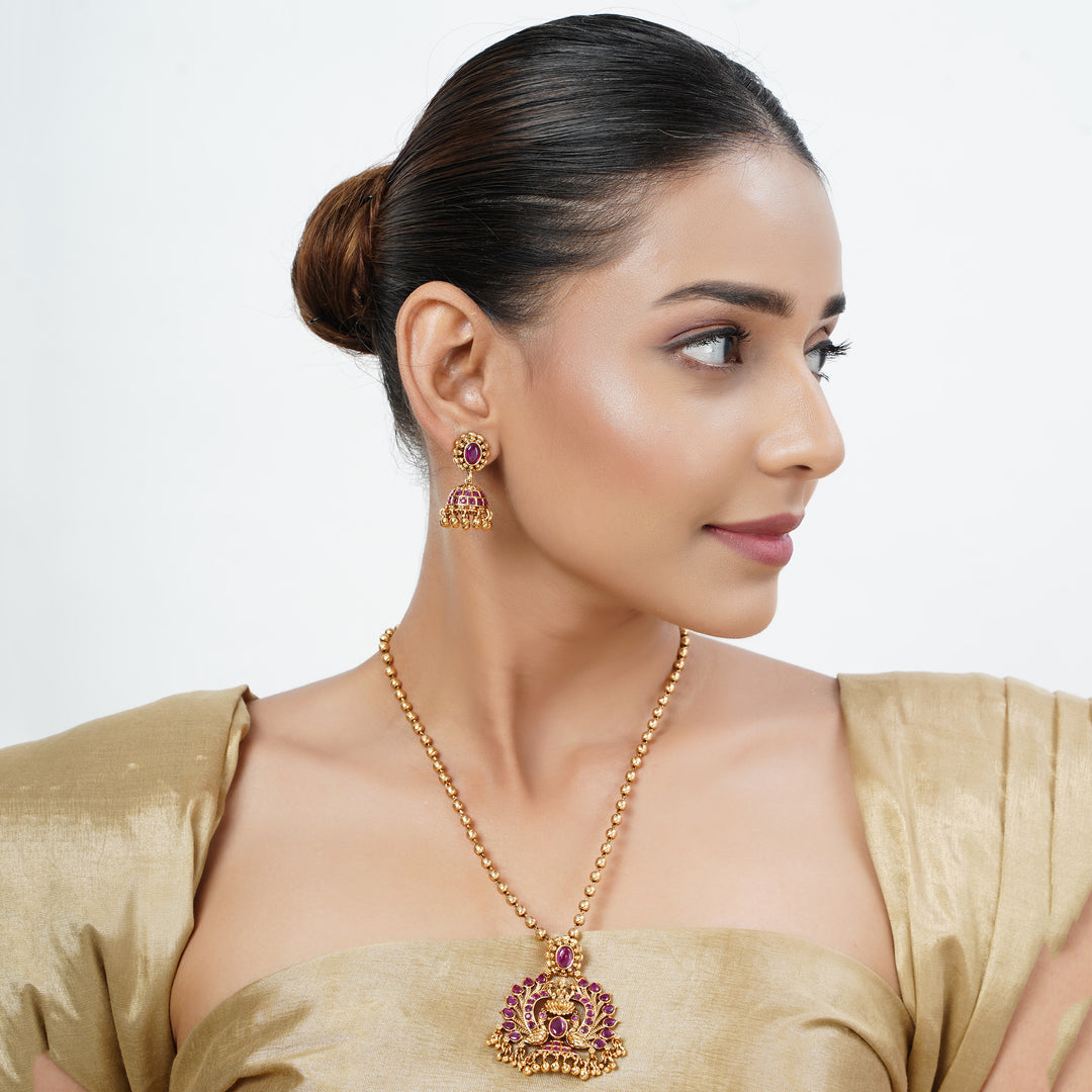 22k Gold Plated Tarini Malvika Necklace set