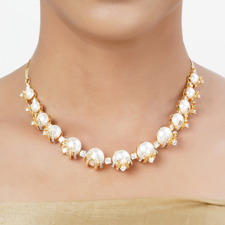 22k Gold Plated Tarini Medha Necklace set