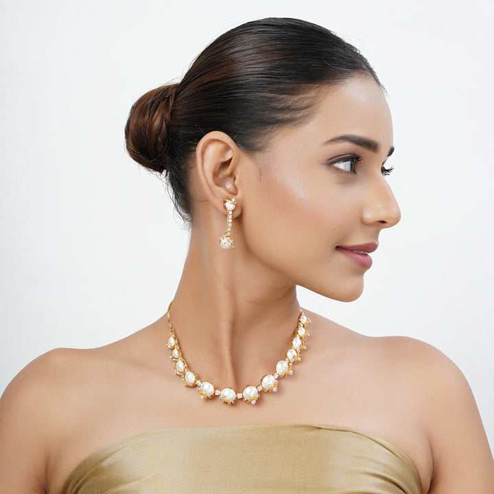22k Gold Plated Tarini Medha Necklace set
