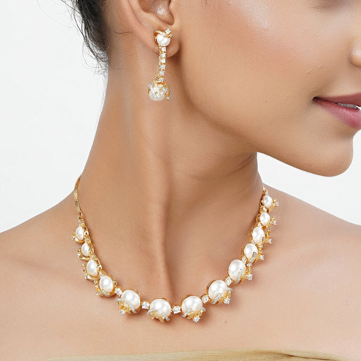 22k Gold Plated Tarini Medha Necklace set