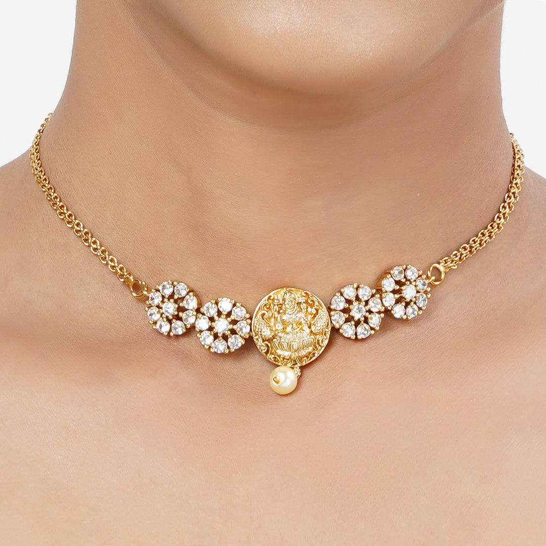 22k Gold Plated Tarini Mihika Necklace set