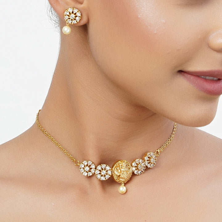 22k Gold Plated Tarini Mihika Necklace set
