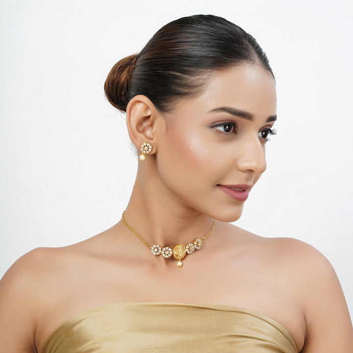 22k Gold Plated Tarini Mihika Necklace set