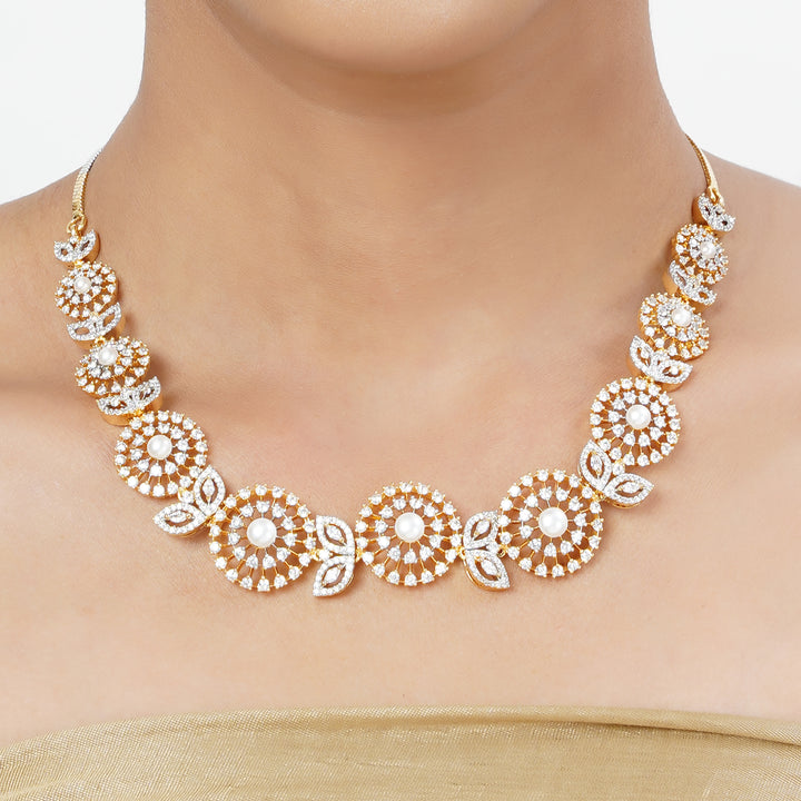 22k Gold Plated Tarini Mrinali Necklace set