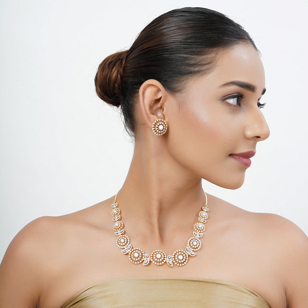 22k Gold Plated Tarini Mrinali Necklace set