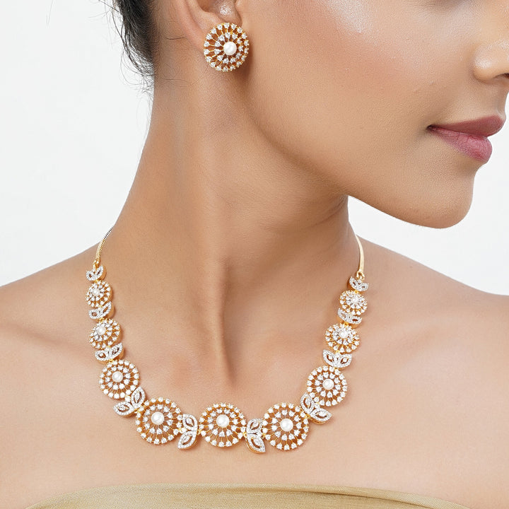 22k Gold Plated Tarini Mrinali Necklace set
