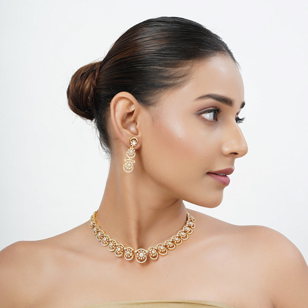22k Gold Plated Tarini Nandita Necklace set
