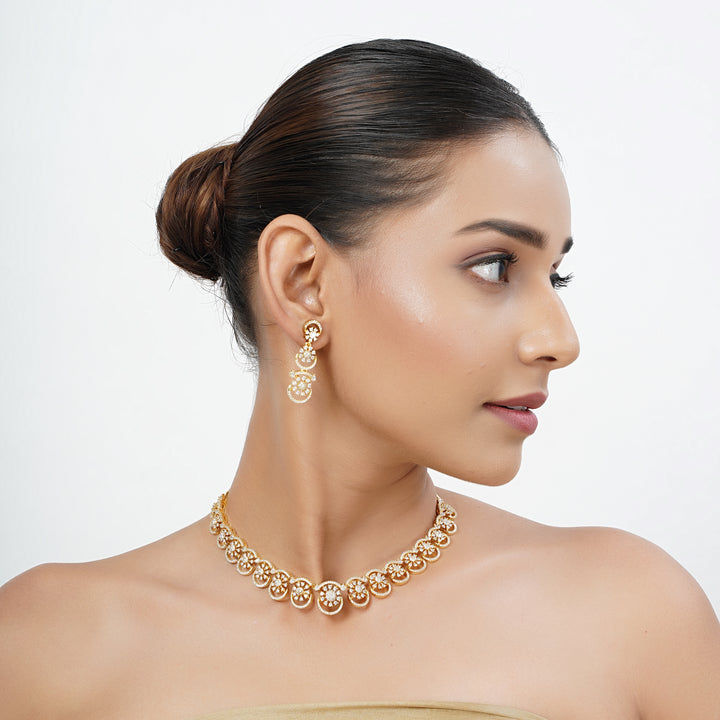 22k Gold Plated Tarini Nandita Necklace set