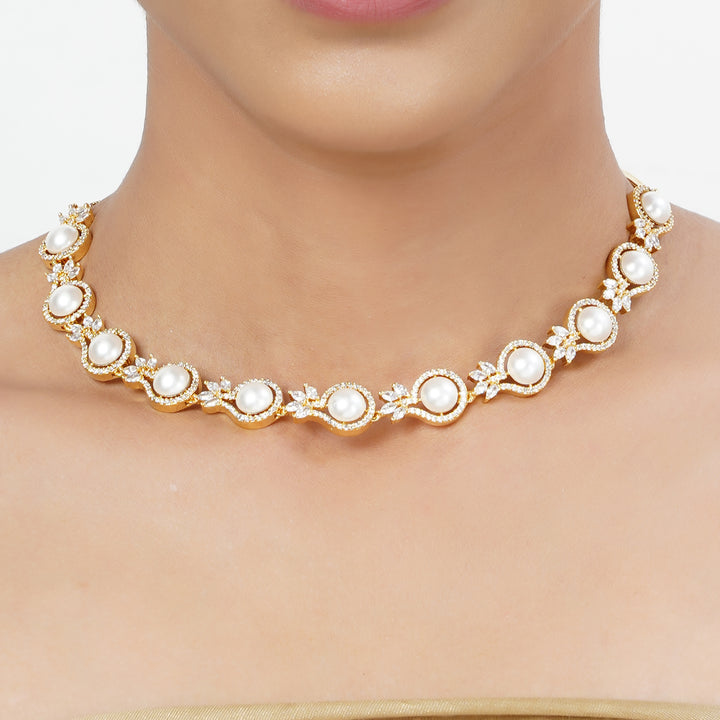 22k Gold Plated Tarini Niharika Necklace set