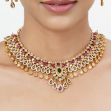 22k Gold Plated Tarini Nirali Necklace set