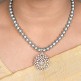 22k Gold Plated Amolya Dyumati Pendant Set