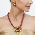 22k Gold Plated Tarini Nitya Necklace set