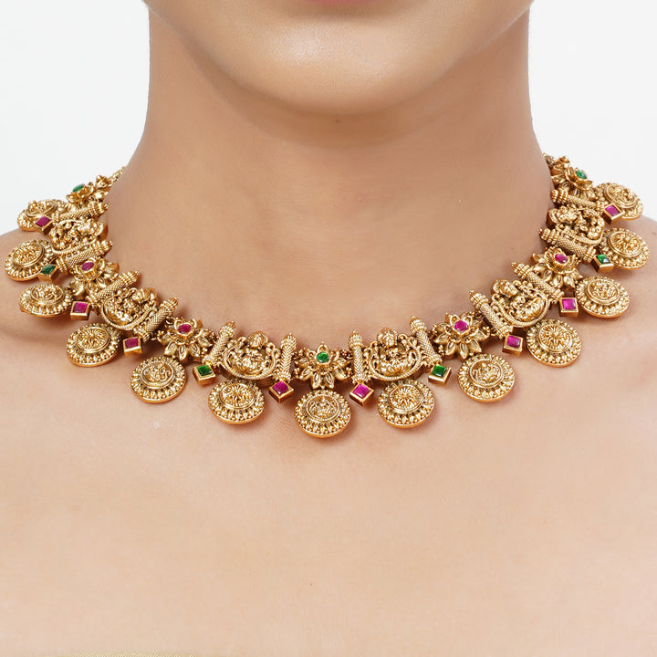 22k Gold Plated Tarini Oorja Necklace set
