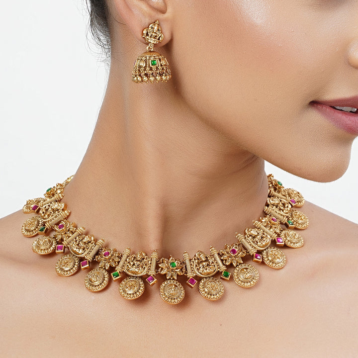 22k Gold Plated Tarini Oorja Necklace set