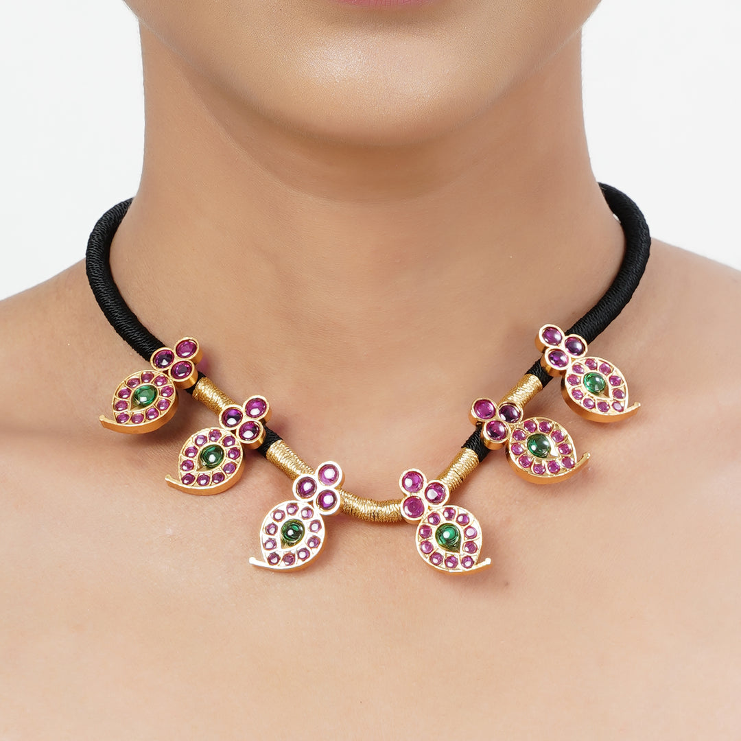 22k Gold Plated Tarini Padmika Necklace set