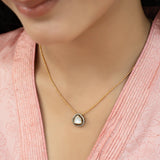 Sparsh 22k Gold Plated Mossanite Pendant