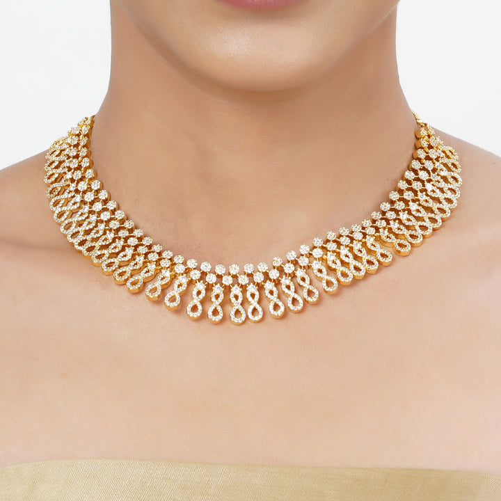 22k Gold Plated Tarini Parnika Necklace set