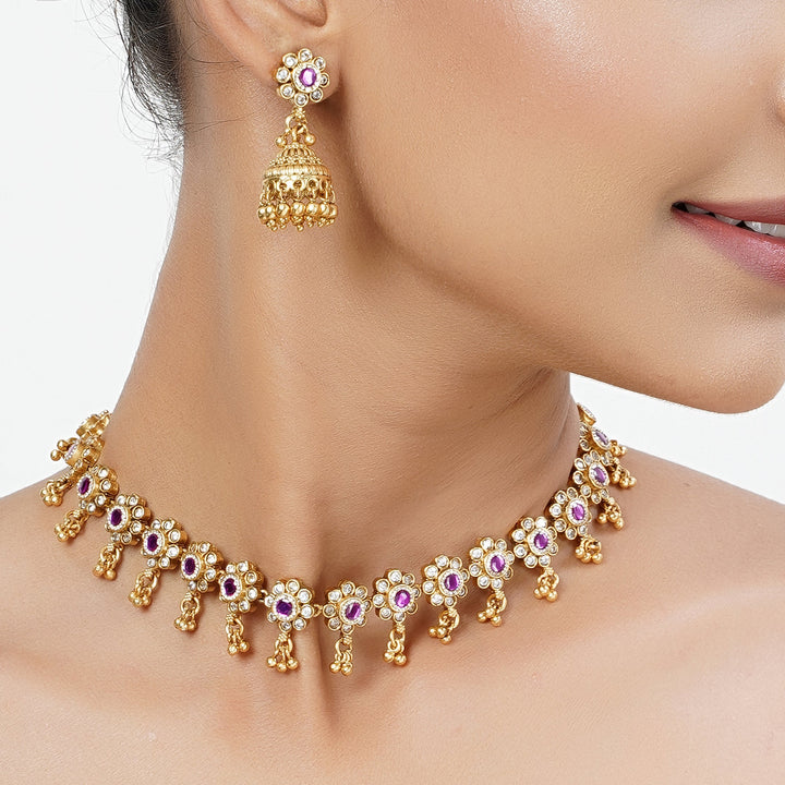 22k Gold Plated Tarini Pavitra Necklace set