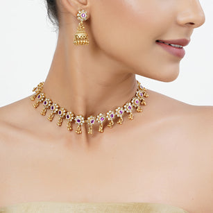 22k Gold Plated Tarini Pavitra Necklace set