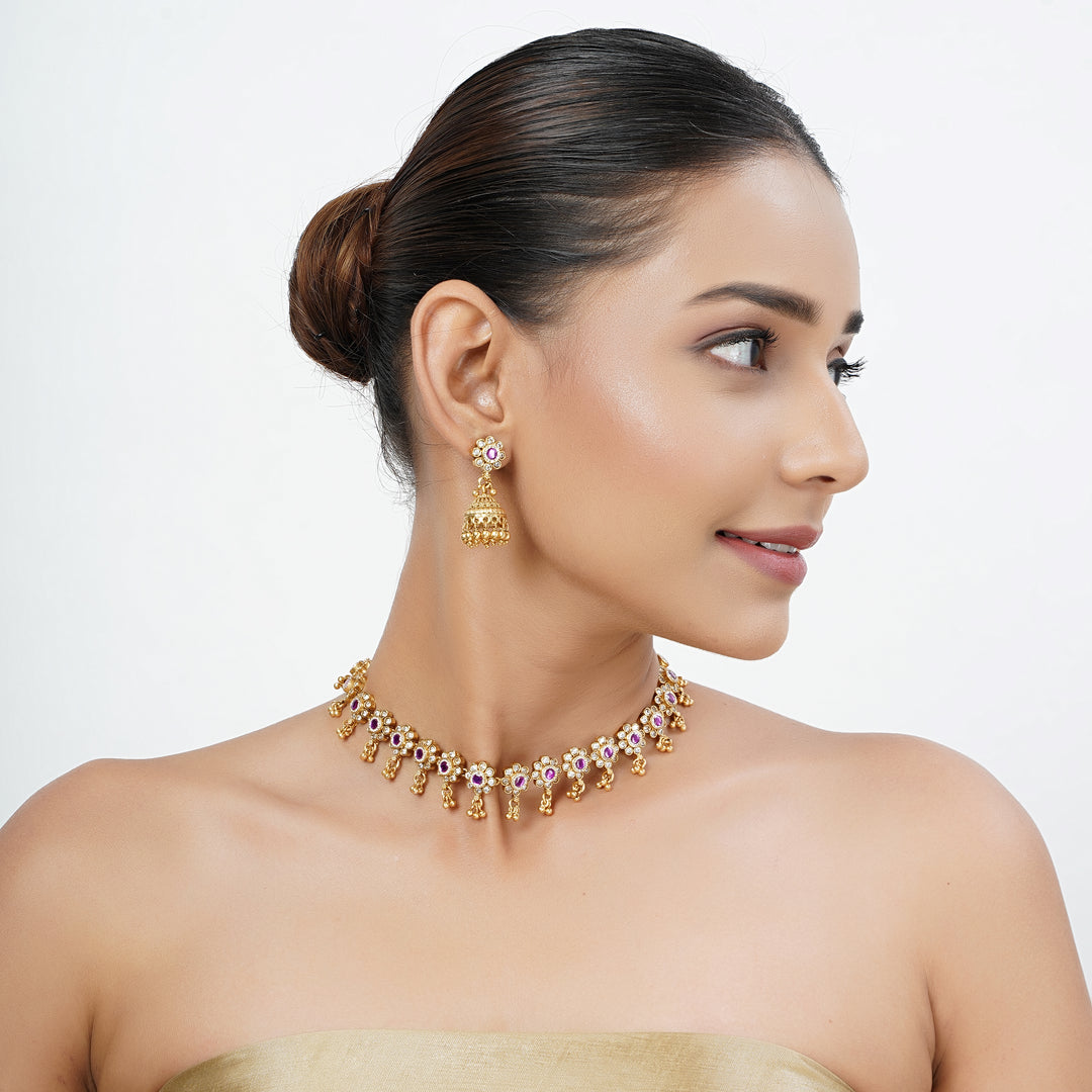 22k Gold Plated Tarini Pavitra Necklace set
