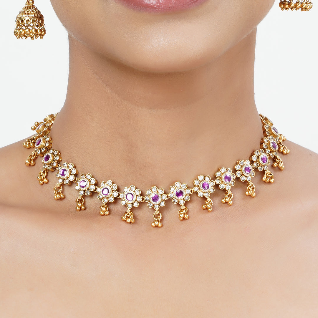 22k Gold Plated Tarini Pavitra Necklace set