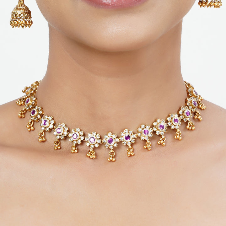 22k Gold Plated Tarini Pavitra Necklace set