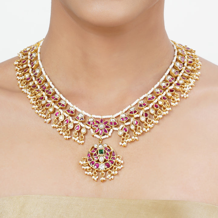 22k Gold Plated Tarini Pihu Necklace set