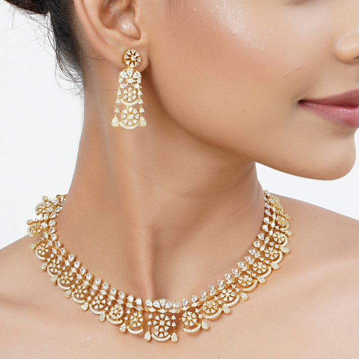 22k Gold Plated Tarini Pranika Necklace set