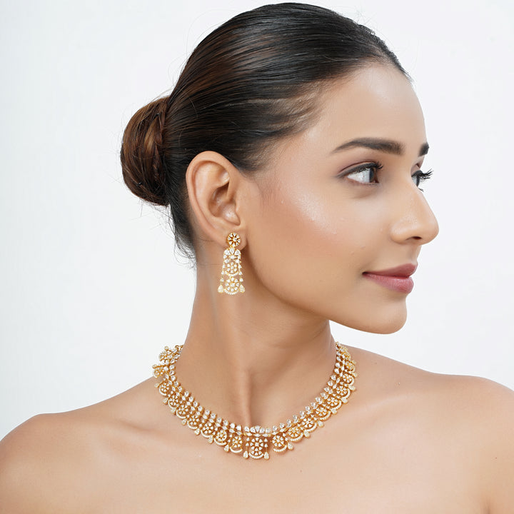 22k Gold Plated Tarini Pranika Necklace set