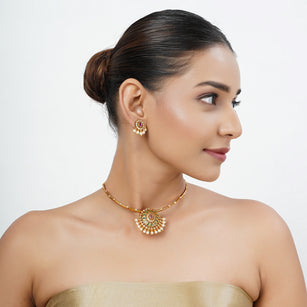 22k Gold Plated Tarini Raahi Necklace set