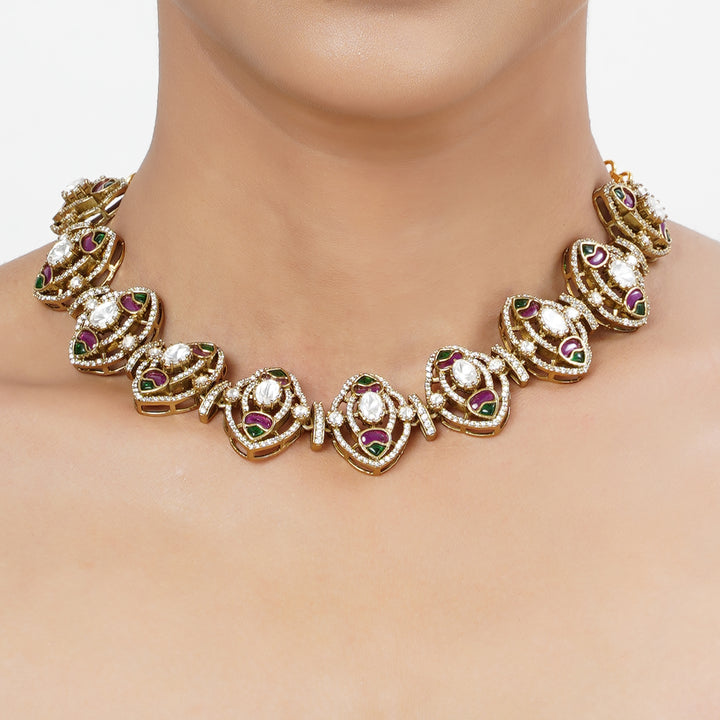 Antique Gold  Tarini Rakhi Necklace set