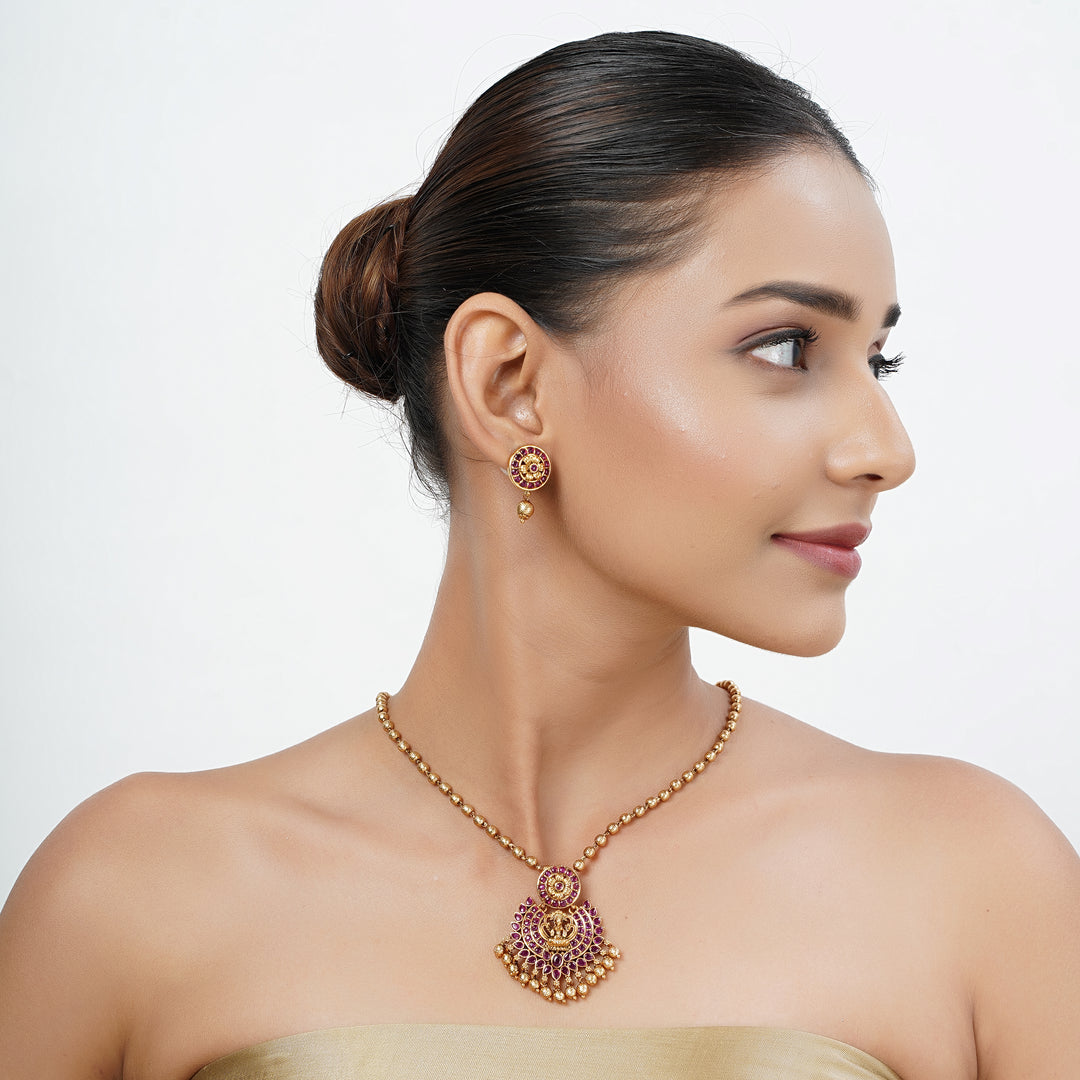 22k Gold Plated Tarini Riddhima Necklace set
