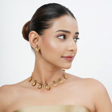 22k Gold Plated Tarini Saanjh Necklace set