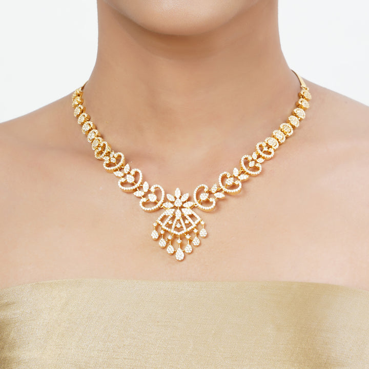 22k Gold Plated Tarini Saanvika Necklace set
