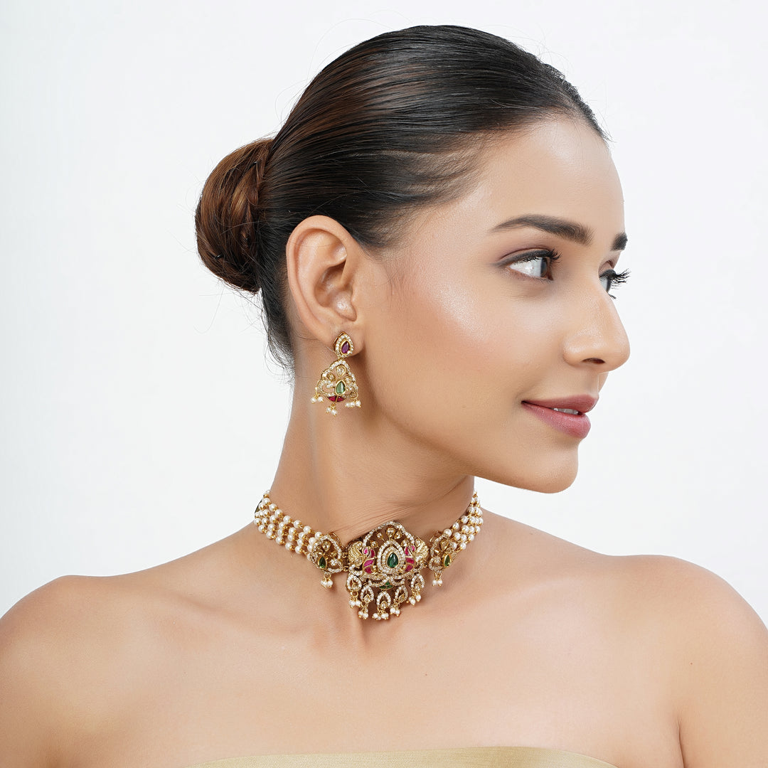 22k Gold Plated Tarini Samriddhi Necklace set