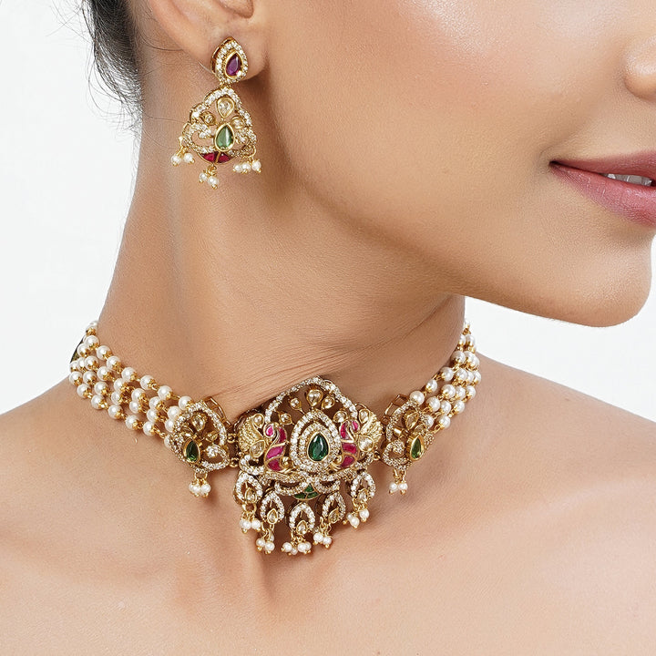 22k Gold Plated Tarini Samriddhi Necklace set