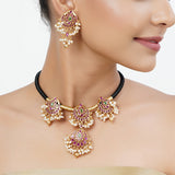 22k Gold Plated Tarini Sanika Necklace set